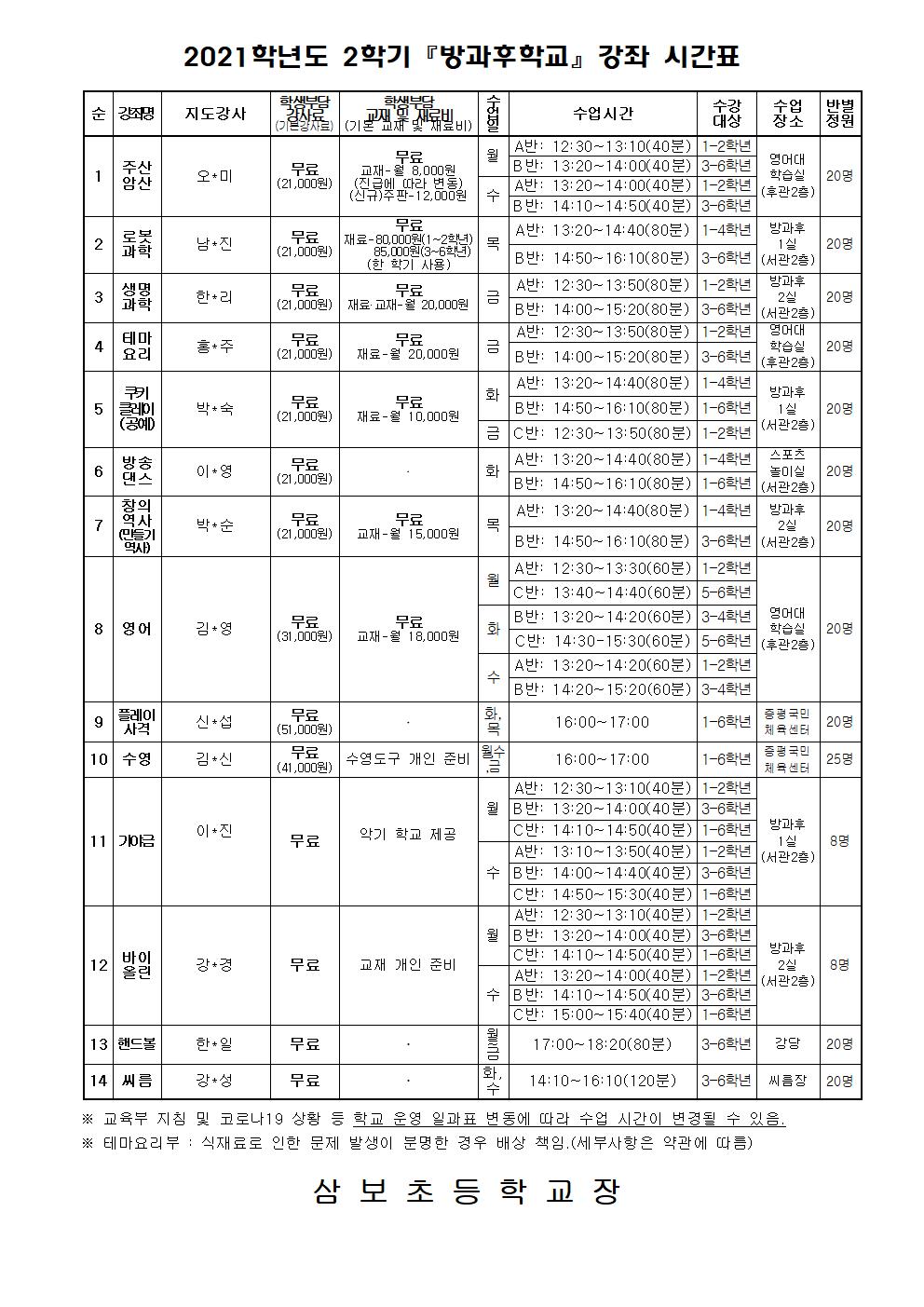 2021. 2학기 방과후학교 수강신청 안내(홈페이지)002